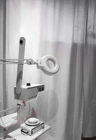 Modern cosmetology equipment in healthy beauty spa salon interior. Cleaning skin treatment.の写真素材