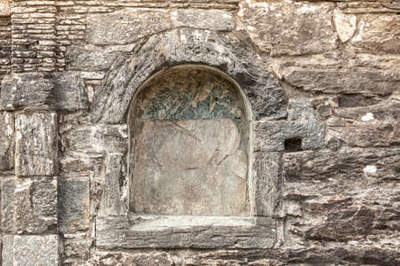 The remains of Lysekloster, Lyse Mariakloster, ruined monastery in south western Norway. Old building architecture detail.の写真素材