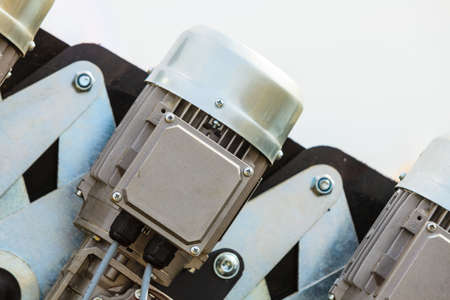 Machinery, pump, device, electrical concept. Detailed close up electric engine machineの写真素材