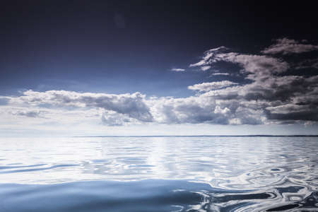 Beautiful seascape blue sea horizon and sky. Tranquil scene. Natural composition of nature....