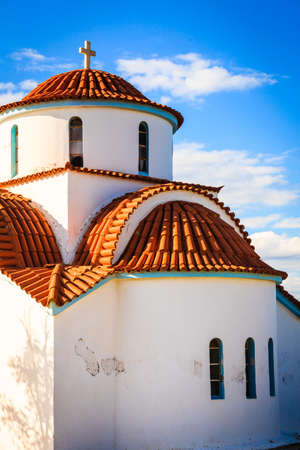 Church of Agios Petros, Gythion, Greece. Attractions of the picturesque town of Gythio, Mani.の写真素材