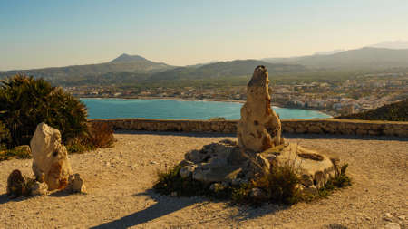 Mediterranean seascape on Costa Blanca. Cape San Antonio on the north coast of Alicante province in southeastern Spain.の写真素材