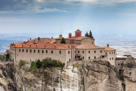Monastery of St. Stephen on cliff. Greek destinations. The Meteora monasteries, Greece Kalambaka.の写真素材
