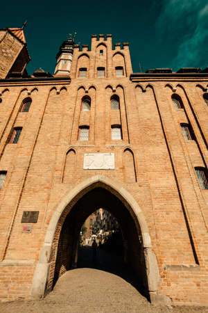 GDANSK, POLAND - AUGUST 2, 2013: St Mary's gate in old town Gdansk Danzig on August 2, 2013, Poland....