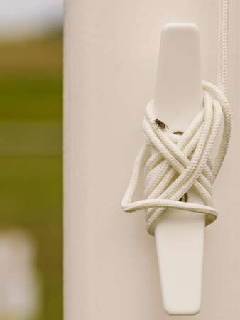 White pin peg for rolling up strings. Party event tent details concept.の写真素材