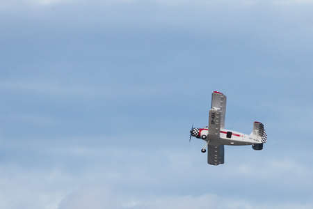 GDYNIA, POLAND - AUGUST 12, 2017: Airplane taking part in air show festival in Gdynia.