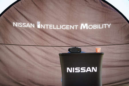 Bednary near Poznan, Poland - September 20, 2019: Agroshow in Poland. Nissan Intelligent Mobility...