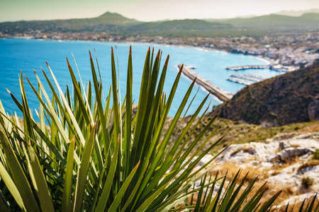 Mediterranean seascape on Costa Blanca. Cape San Antonio on the north coast of Alicante province in southeastern Spain.の写真素材