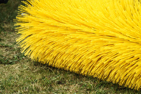 Detail of agricultural vehicle rotary boom brush sweeper.の写真素材