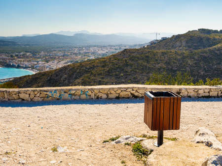 Mediterranean seascape on Costa Blanca. Cape San Antonio on the north coast of Alicante province in southeastern Spain.の写真素材