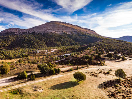 Mountains landscape, Burgos Spain. Aerial viewの写真素材