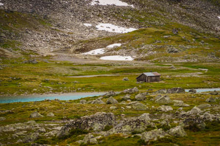 Mountains landscape, view from national tourist scenic route Gamle Strynefjellsvegen, Southern...