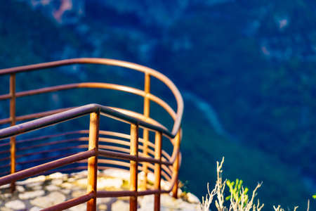 Verdon Gorge in Provence France. Mountains landscape. View from Belvedere de la Dent d'Aire viewing point.の写真素材
