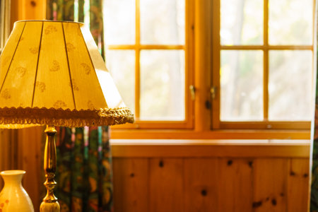 Vintage lamp in old house. Interior at homeの写真素材
