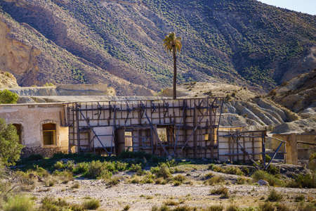 Movie location El Chorrillo in Sierra Alhamilla, Spain. Tourist attractionの写真素材