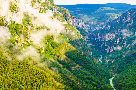 Verdon Gorge in Provence France. Regional Natural Park. The grand canyon. landscape.