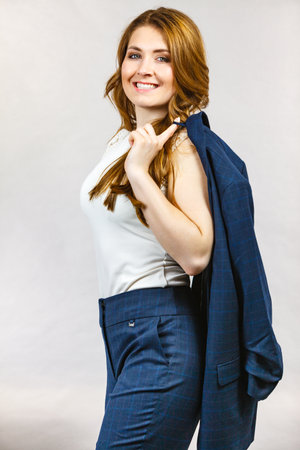Business woman wearing suitの写真素材