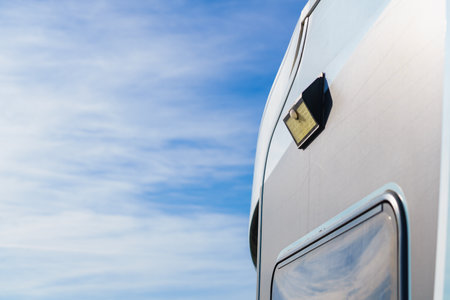 Caravan lighting. LED lamp detail.の写真素材