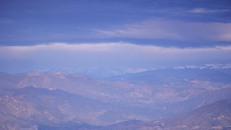 Sierra Nevada mountain range in Spain. Nature landscape. Popular tourist destination.の写真素材