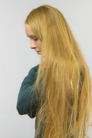 Sad upset young female. Girl feels unhappy, problem in personal life, heartbreak.