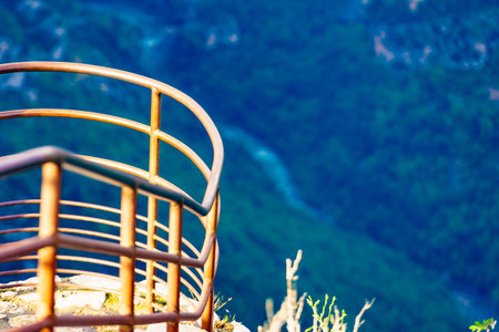 Verdon Gorge in Provence France. Mountain landscape. View from Belvedere de la Dent d'Aire viewing point.の写真素材