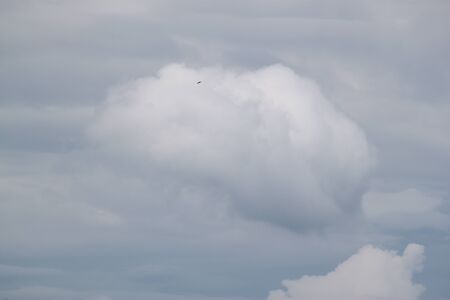Blue clouds in the sky close-up can be used as a background or current texture for your ideas.