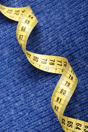 meters from tailoring on a blue background