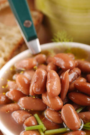 bean soup in white bowl