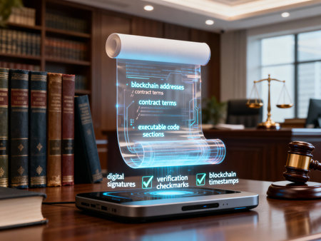 Smartphone with online law application on the screen. 3D rendering.の素材