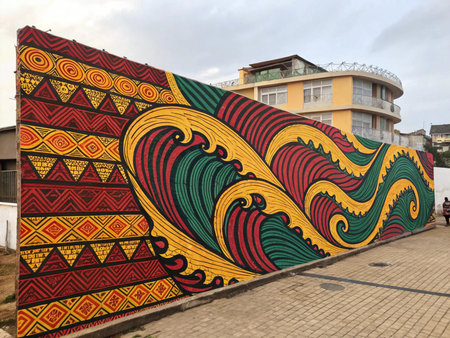 The Mural in Tbilisi, Georgiaの素材