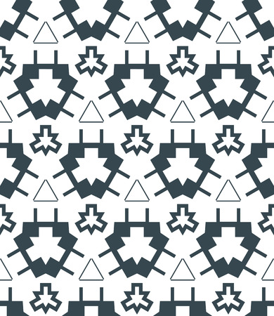 vector dark monochrome color abstract geometric seamless pattern white backgroundのイラスト素材