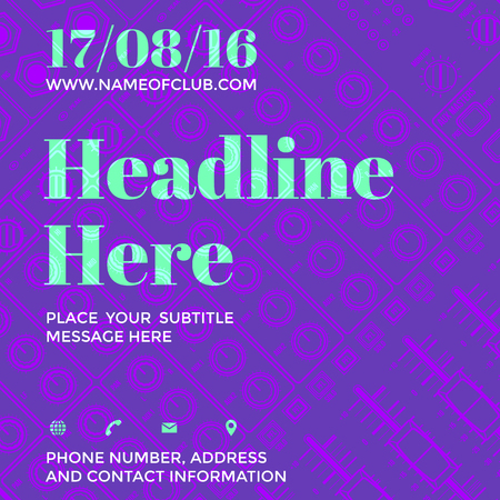 vector colorful vibrant violet teal modern minimal design contemporary flyer music event poster template sound mixer backgroundのイラスト素材