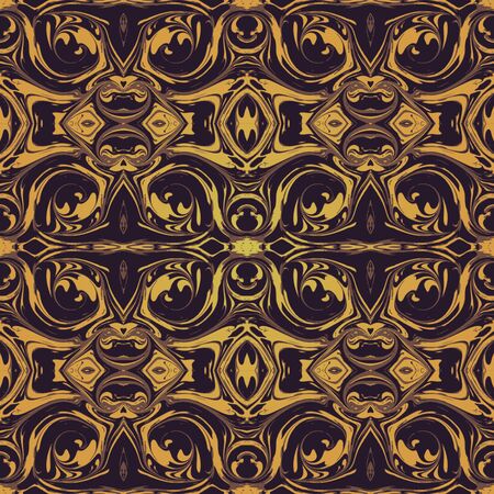 vector gold barocco monochrome hand drawn ebru paper marbling liquid paint artwork decoration