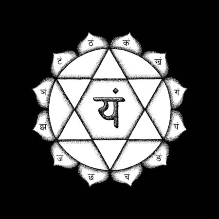 Hand drawn white symbol for yoga and meditation practicesのイラスト素材