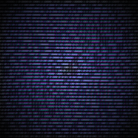 vector anaglif style color volumetric binary code decorative abstract dark background 
のイラスト素材