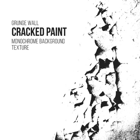 vector black monochrome vintage cracked paint grunge wall realistic retro decoration crackelure effect rough background texture
のイラスト素材