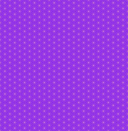 vector pink contour monochrome sacred geometry squared flower of life seamless pattern violet backgroundのイラスト素材