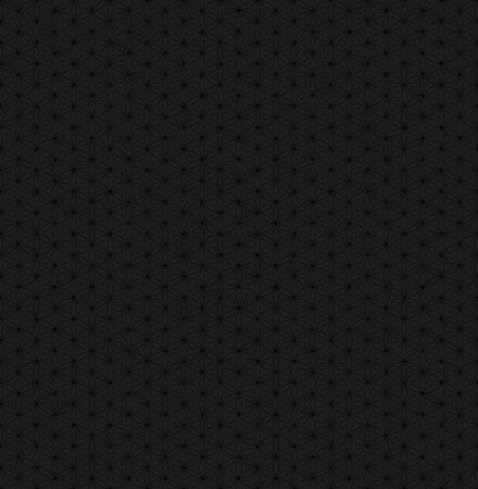 vector black contour monochrome sacred geometry squared flower of life seamless pattern dark...