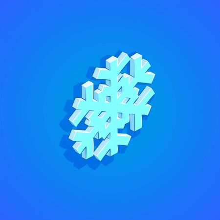 vector colorful design isometric geometric snowflake icon illustration isolated blue background
のイラスト素材