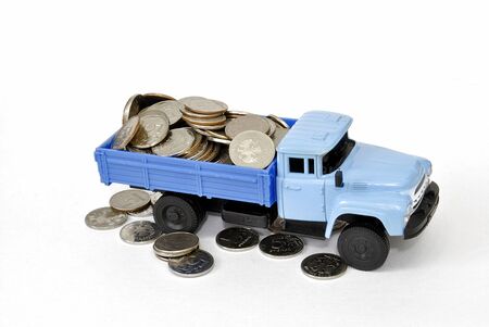 Full money box truckの写真素材
