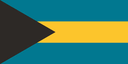 Vector image for the Bahamas flag. Based on the official and exact Bahamas flag dimensions (2:1) & colors (3145C, 123C and Black)のイラスト素材