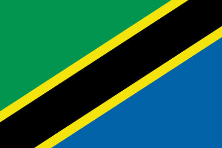 Vector image for Tanzania flag. Based on the official and exact Tanzania flag dimensionsのイラスト素材
