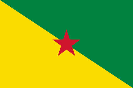 Vector Image of French Guiana Flag. Based on the official.のイラスト素材