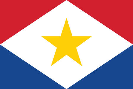 Vector Image of Saba Flag. Based on the official.のイラスト素材