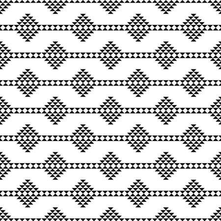 Seamless Black and White Triangles Mosaic Patterns, Abstract Geometric Triangle Background.
