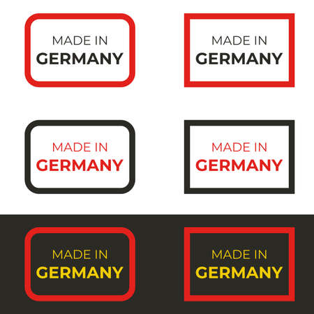 Made in Germany text vector design illustration of German badge and emblem of manufacturing business and productのイラスト素材