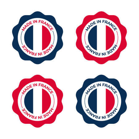 Made in France vector illustration of French emblem and badge for business and product graphic designのイラスト素材