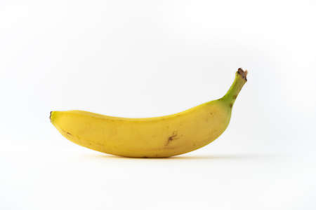 Banana isolated on white background, Yellow fresh banana fruit on white backgroundの写真素材