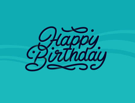 Happy birthday premium lettering with beautiful shadowsのイラスト素材