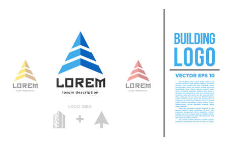 Building arrow geometric modern flat design logoのイラスト素材